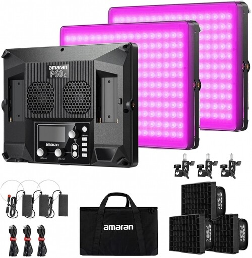 그린촬영시스템,amaran P60c RGBWW LED Panel 3-Light Kit