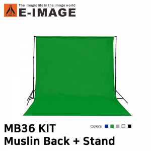 MB36Kit - 무슬린 배경천 스탠드 키트 Muslin Green background 3*6m: Background+stand(3meter)