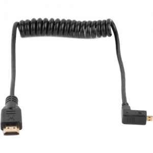 Wooden Camera Coiled Right-Angle Micro-HDMI to HDMI Cable (12 to 24