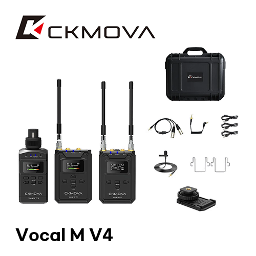 그린촬영시스템,Vocal M V4   UHF Dual-Channel Wireless Microphone System With Independent Audio Recorder