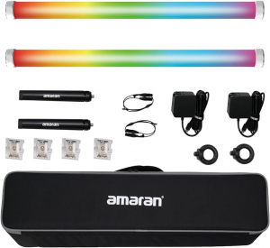 APT2C amaran  2-Light Production Kit  4'Battery -powered LED Pixel Tube