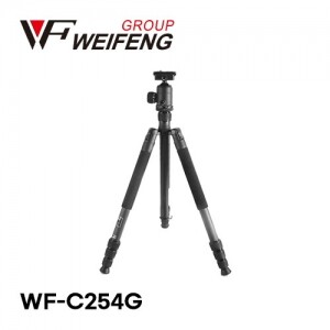 weifeng photo Tripod WF-C254G : 1570mm 550mm 437mm, Net 1.68kg , Pay 12kg , Carbon
