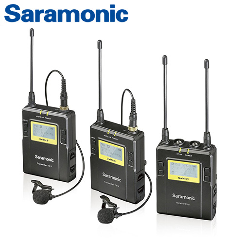 그린촬영시스템,UwMic9 Saramonic Digital UHF Wireless Mic System(TX9+TX9+RX9)
